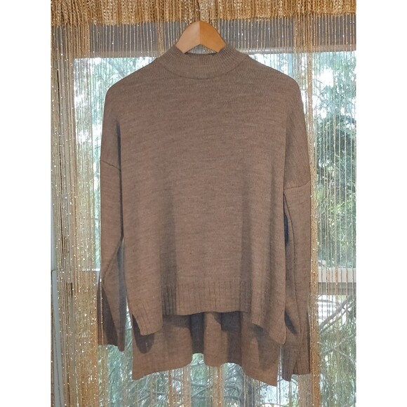 Classic Beige Sweater Womens Large Park Karon Made in Turkey - Picture 1 of 3